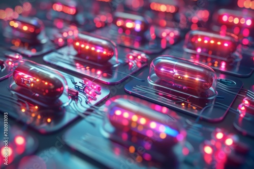 Nano-technology Health: Futuristic Digital Pills in Blister Pack