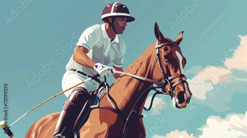  Ilustración deporte de polo