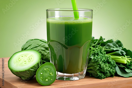 Healthy green detox juice