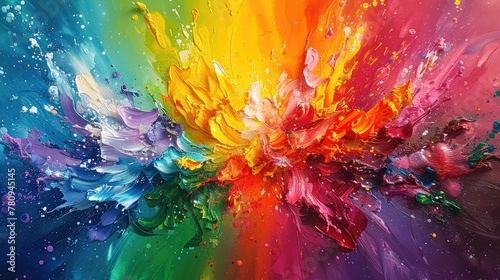 Masterful Explosion of Vibrant Colors Evoking Boundless Expression and Emotion