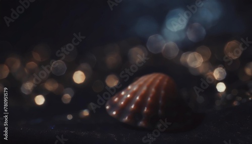 shining lights seashell background blur studio backdrop illustration