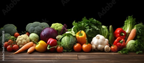 An assortment of different types of vegetables is displayed on the table