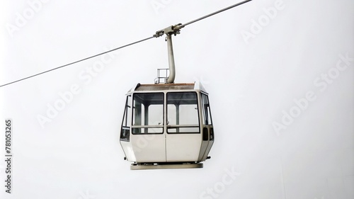 Cable car on white: a vivid photo.Color cable car: isolated photo.Cable car: photos in bright colors.Cable car on a white background: photos in bright colors.Isolated photo of the cable car: brig