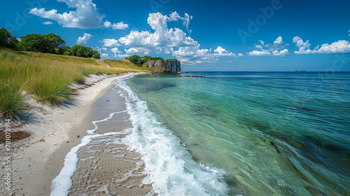 Coastal idyll: Sunny day on the Baltic Sea