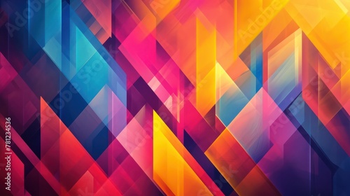 Abstract 2D geometric colorful