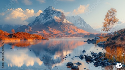 Rugged beauty of the Scottish Highlands is a landscape of wild mountains, deep lochs.