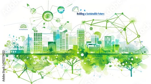 Building a Sustainable Future: The Eco-World Network envisions an interconnected ecosystem fostering collaboration for eco-friendly initiatives. A digital platform showcasing innovative projects 