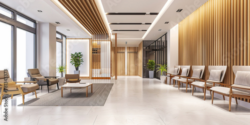Contemporary hospital waiting room interior design