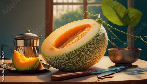 A melon fruit