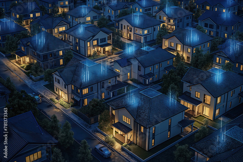 Communication over Internet in future of smart settlements in suburban housing. AI Generative