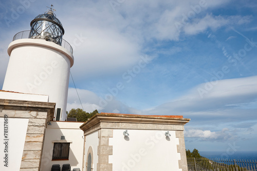 St. Sebastian lighthouse in Llafranc. Costa Brava. Girona, Catalunya. Spain
