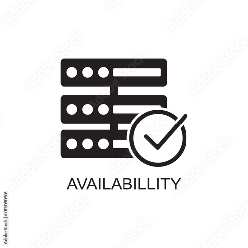 availability data icon , technology icon