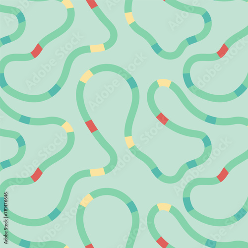 bold doodle lines seamless pattern. Abstract modern squiggle wavy ornament background