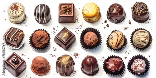 An Exquisite Assortment of Handcrafted Chocolates A Delectable Display of Culinary