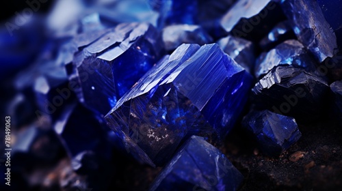 Closeup photograph of raw cobalt ore extracted from cobalt mine