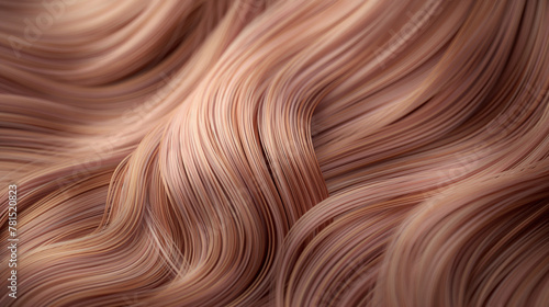 A close-up of red hair with soft wavy waves creates an elegant and sophisticated look. 