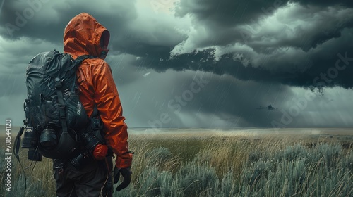  Storm Chaser in weather-resistant gear