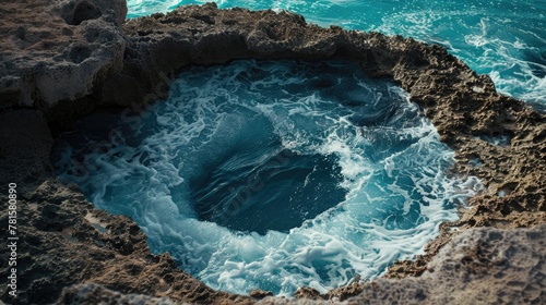 Coastal Sinkhole Filled with Seawater