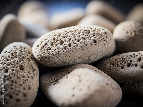 Pumice stone texture for foot care, emphasizing personal hygiene