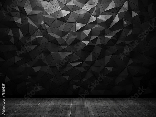 Background features black textured wall under changing light
