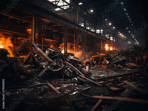Scrap iron and steel utilized in production
