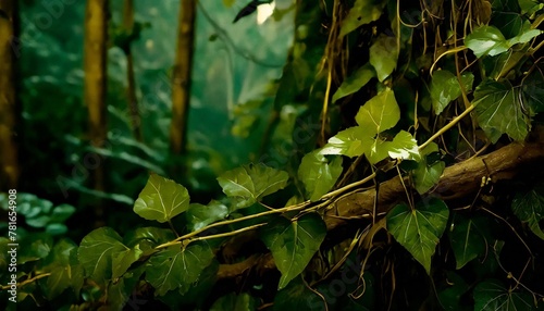 vine plant branch creeper leaf green liana tropical nature