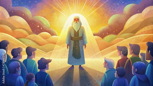 As he stood before the Israelites Moses face shone with the glory of God a physical manifestation of his powerful connection to the divine and