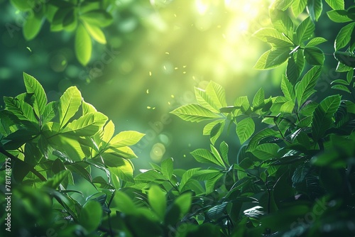Summer greenery, lush and photorealistic, with sunlight filtering through the leaves ,ultra HD,clean sharp,high resulution