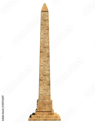 egyptian obelisk 3d rendering