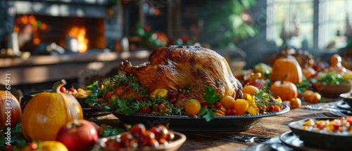 Thanksgiving Dinner food Generative AI