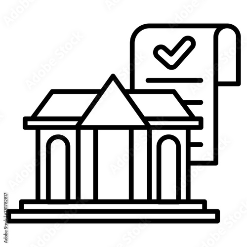 public administration icon, simple vector design