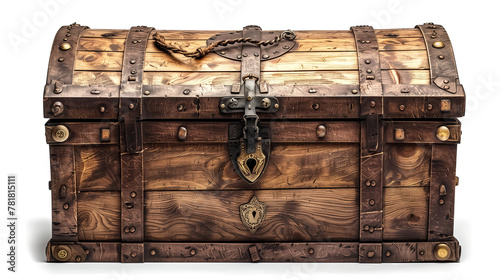 mediaeval closed locked treasure antique vintage chest with goth