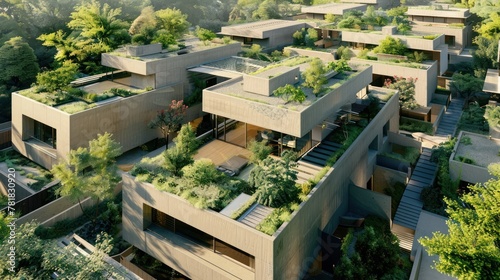 Create twin villas with interconnected courtyards or gardens, promoting a sense of community while maintaining privacy 