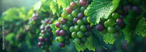Bountiful Harvest A Vineyard Scene Generative AI