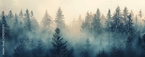 Abstract background showcasing the subtle beauty of a pine forest, rendered in muted tones.