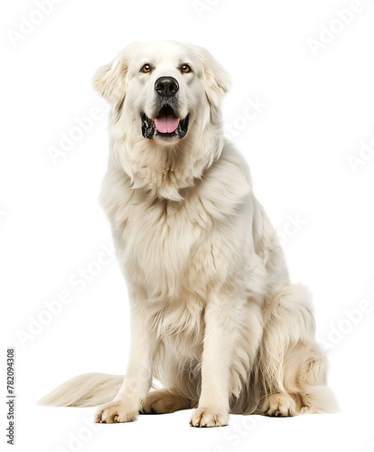 Sitting Pyrenean Mountain Dog Transparent PNG