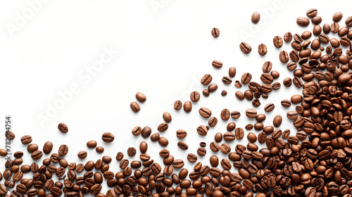 coffee beans isolated on white background for website or background 