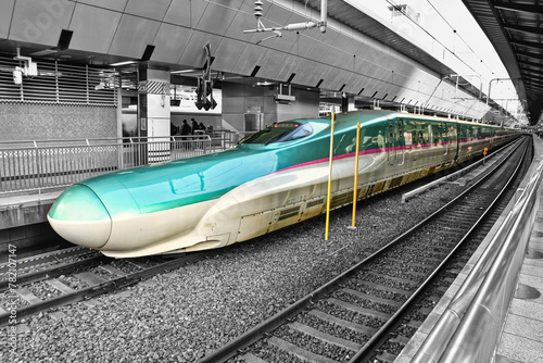 Japanese bullit train shinkansen in Tokyo Train station