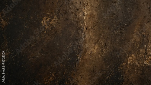 mocha brown to dark olive gradient color rough grunge rock texture close-up background from Generative AI