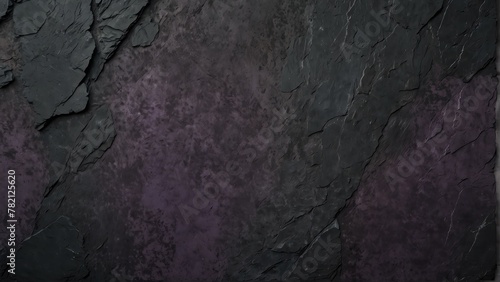 slate gray to dark lavender gradient color rough grunge rock texture close-up background from Generative AI