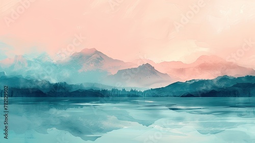 Gradient pastel hues washing over a landscape