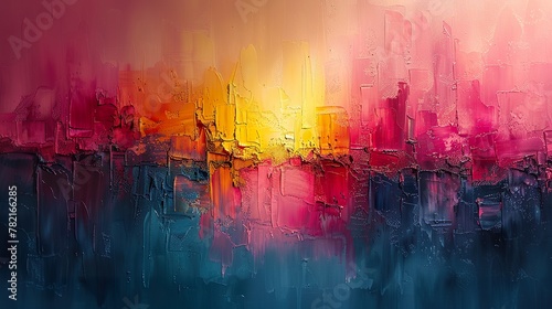 Colorful Abstract Art Painting in Vibrant Hues
