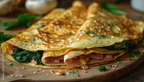 Develop a concept for a food truck offering savory crepes filled with ingredients like ham, cheese, spinach, and mushrooms