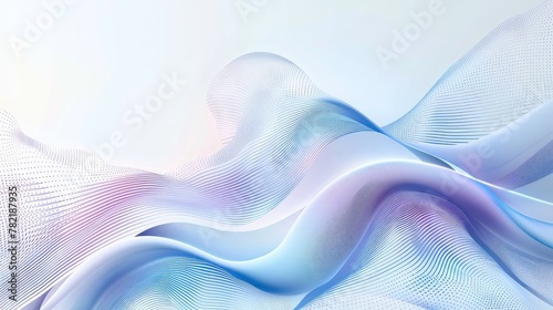 Curve shape flow vector abstract background in light blue gradient, dynamic and speed concept, futuristic technology or motion art,textures, color background