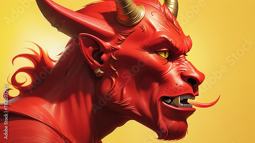 Red devil face