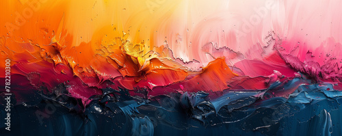 Header. Abstract painting with bold brushstrokes and dynamic textures, evoking a sense of movement and energy on a virtual canvas. Website, banner, design