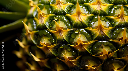 close up of pineapple