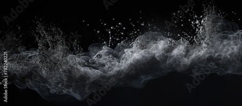 Smoke-filled black background