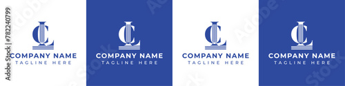 Letters LC and CL Pillar Logo, suitable for business with LC and CL related to Pillar