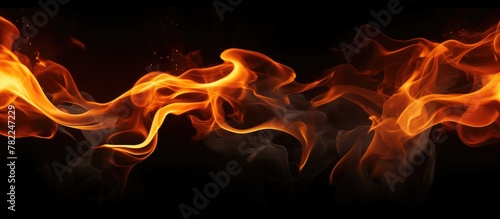 Abstract flames in the dark background